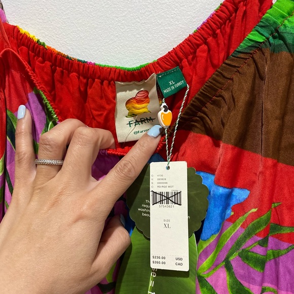 Anthropologie X Farm Rio Palila Fringed Midi Dress Size     X-Large. - Picture 8 of 15